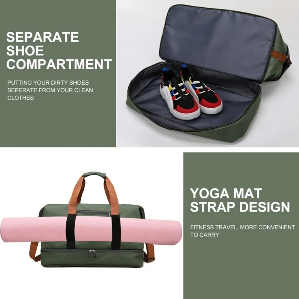 NEW Green Duffle Bag